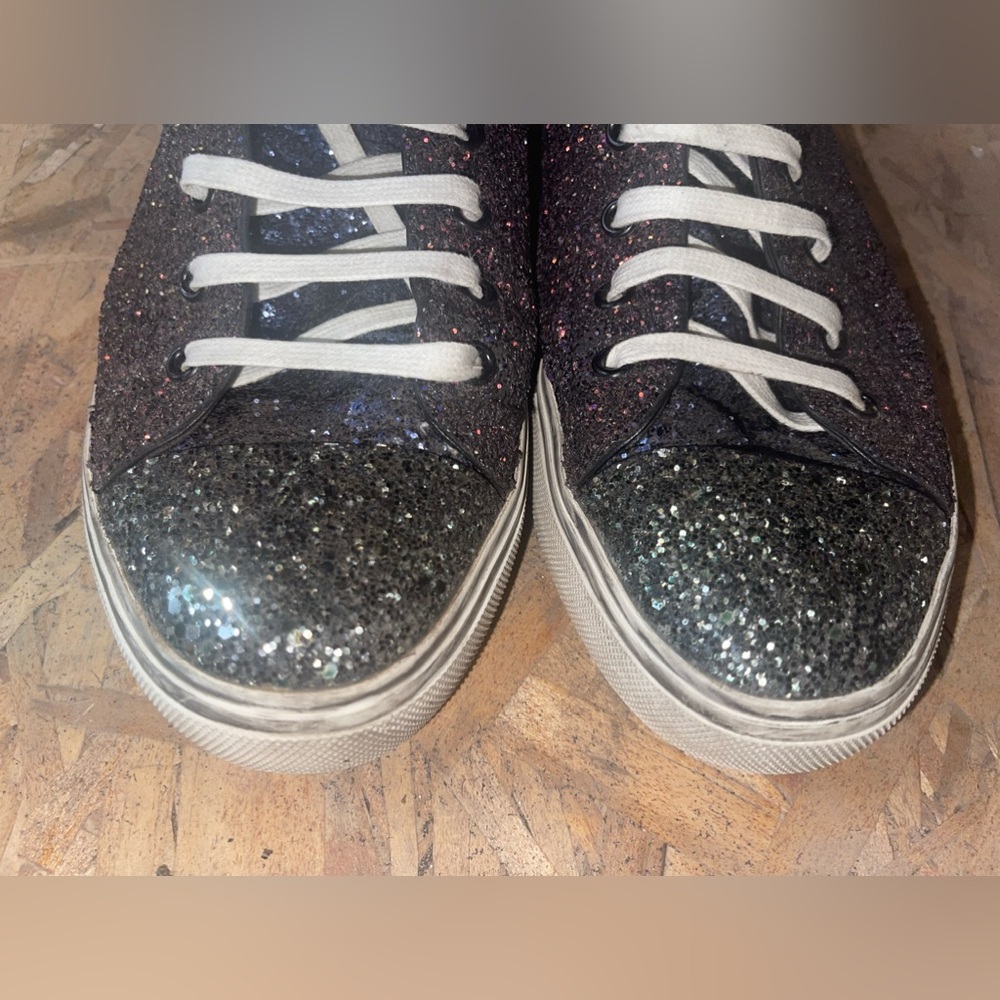 Saint Laurent - Bedford glitter high trainers - Picture 3 of 6